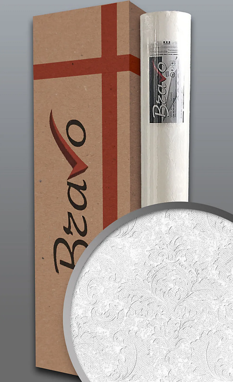 Papier peint style country EDEM 83006BR60 papier peint intissé à peindre texturé avec des ornements mat blanc 1 carton à 4 rouleau
