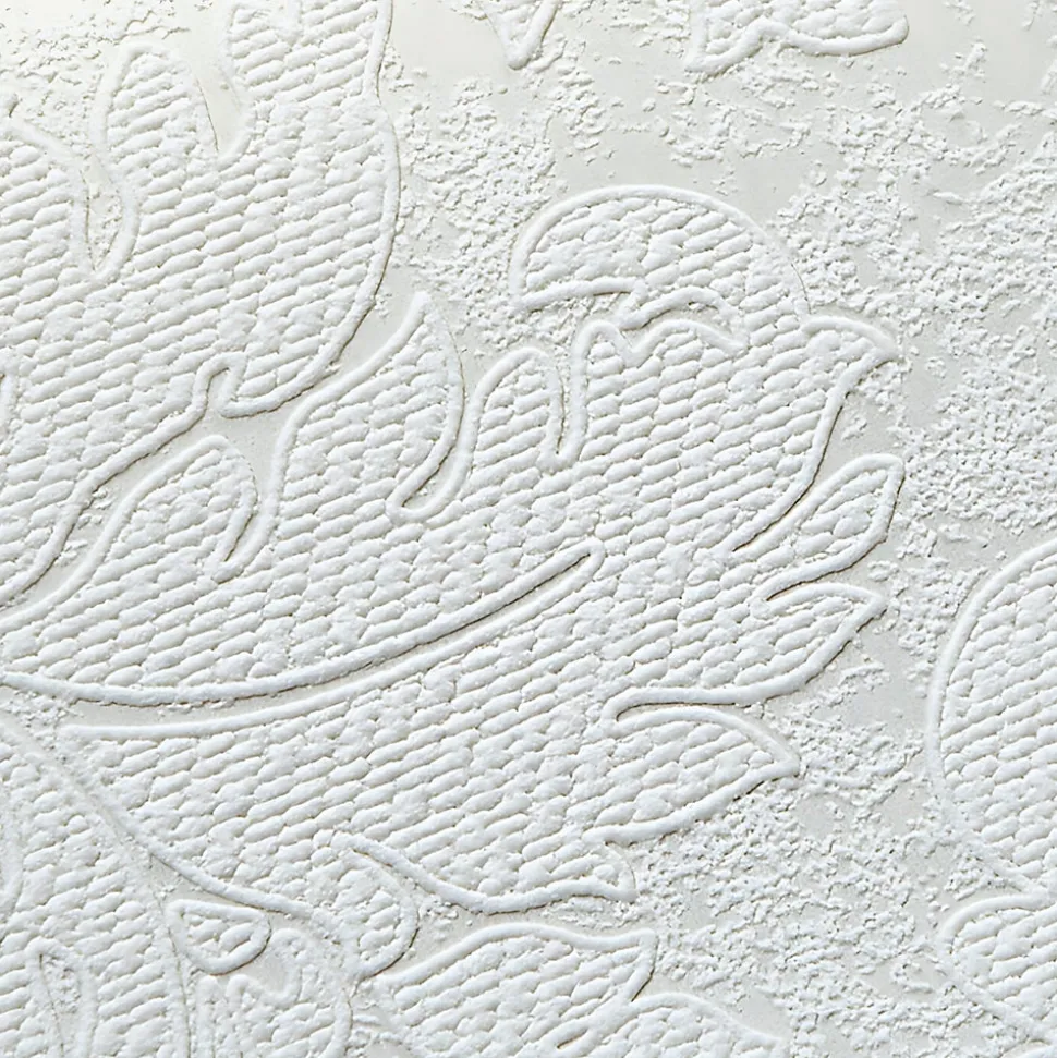 Papier peint style country EDEM 83006BR60 papier peint intissé à peindre texturé avec des ornements mat blanc 1 carton à 4 rouleau