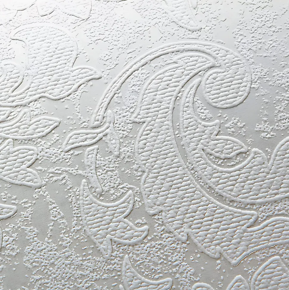 Papier peint style country EDEM 83006BR60 papier peint intissé à peindre texturé avec des ornements mat blanc 1 carton à 4 rouleau