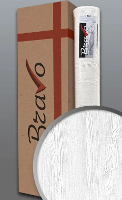 Papier peint texturé EDEM 83005BR60 papier peint intissé texturé à l'aspect de bois mat blanc 1 carton à 4 rouleaux