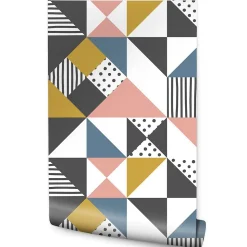 Papier Peint Triangles d'ornements Motif Géométrie Abstraction