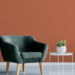 Papier peint uni Tadelakt coloris orange Lutèce