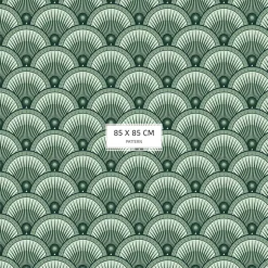 Papier peint vintage avec motifs géométriques verts - 85x260 cm (l x h)