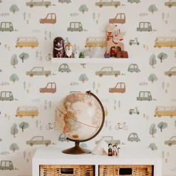 Papier peint vinyle adhésif roadtrip multicolore 50x300 cm