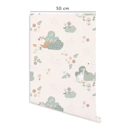 Papier peint vinyle adhésif happy farm multicolore 50x300 cm