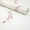 Papier peint vinyle expansé sur intissé - Basique - Motif floral rouge pois satiné - Rouleau(x)