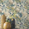 Papier peint vinyle expansé intissé Rasch feuillages exotic beige l.53 x H.1005 cm