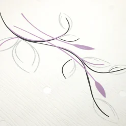 Papier peint vinyle expansé sur intissé - Basique - Motif floral violet pois satiné - Rouleau(x)