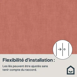 Papier peint vinyle grainé sur intissé botanique Olivia feuillage rose L.1001 x l.53 cm Ugépa