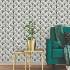 Papier peint Vinyle Intissé GoodHome Nenad gris clair