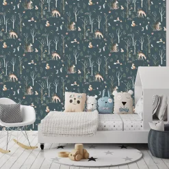 Papier peint Vinyle Intissé GoodHome Iris gris