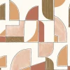 Papier peint vinyle intissé à coller formes géométriques beige L.10 05 x l.53cm