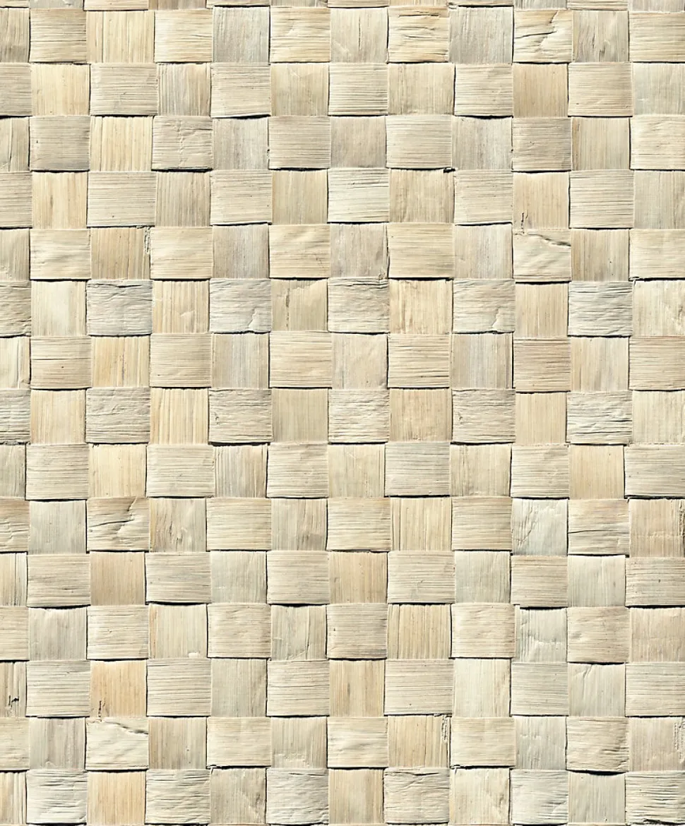 Papier peint vinyle intissé imitation tressage beige L.1001 x l.53cm