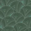 Papier peint vinyle intissé Villa Rosalie Lutece mat et satiné art déco vert l.1005 x l.53 cm