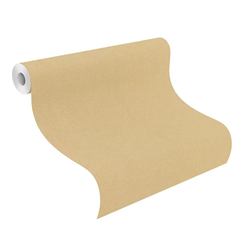 Papier peint vinyle intissé expansé pointe jaune moutarde L.1001 x l.53cm Rasch