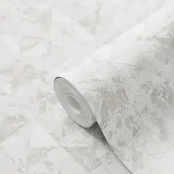 Papier peint Vinyle Intissé GoodHome Eudya blanc et gris