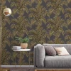 Papier peint Vinyle Intissé GoodHome Chalce gris anthracite