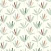 Papier peint vinyle intissé à coller marguerites fleurs vert L.10 05 x l.53cm
