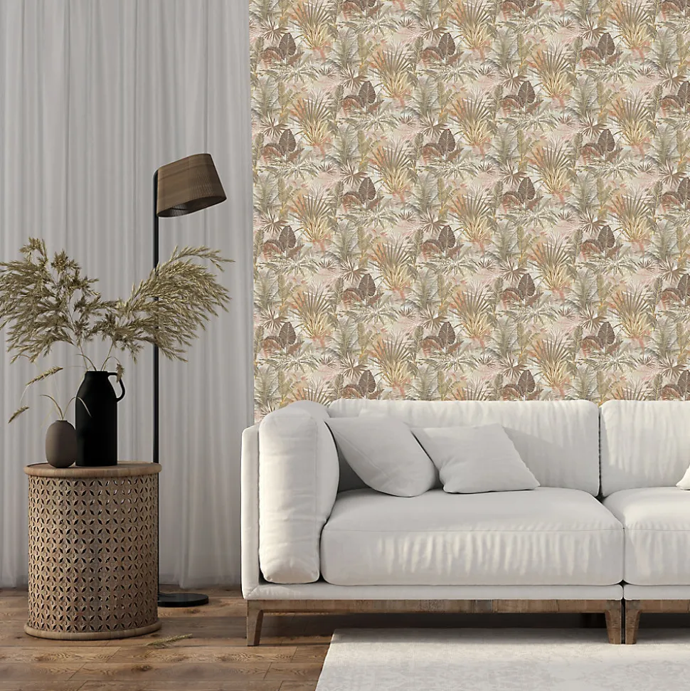 Papier peint Vinyle Intissé GoodHome Dioman beige