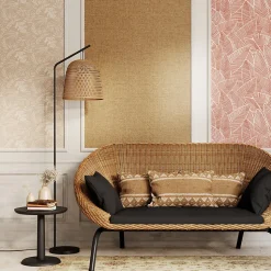 Papier peint vinyle intissé Gebu GoodHome motif palmier rose L. 10,05m x l. 0,53m