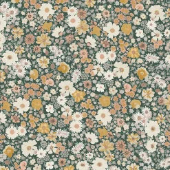 Papier peint vinyle intissé fleuri liberty vert L.53 x l.1005 cm GoodHome Amity