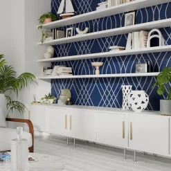 Papier peint Vinyle Intissé GoodHome Mavi ble