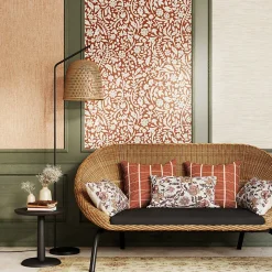 Papier peint vinyle intissé Bolyhos GoodHome uni texturé terracotta L. 10,05m x l. 0,53m