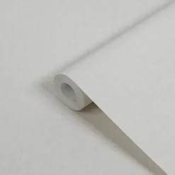 Papier peint vinyle intissé uni structuré blanc L.1000 x l.52 cm GoodHome Shung