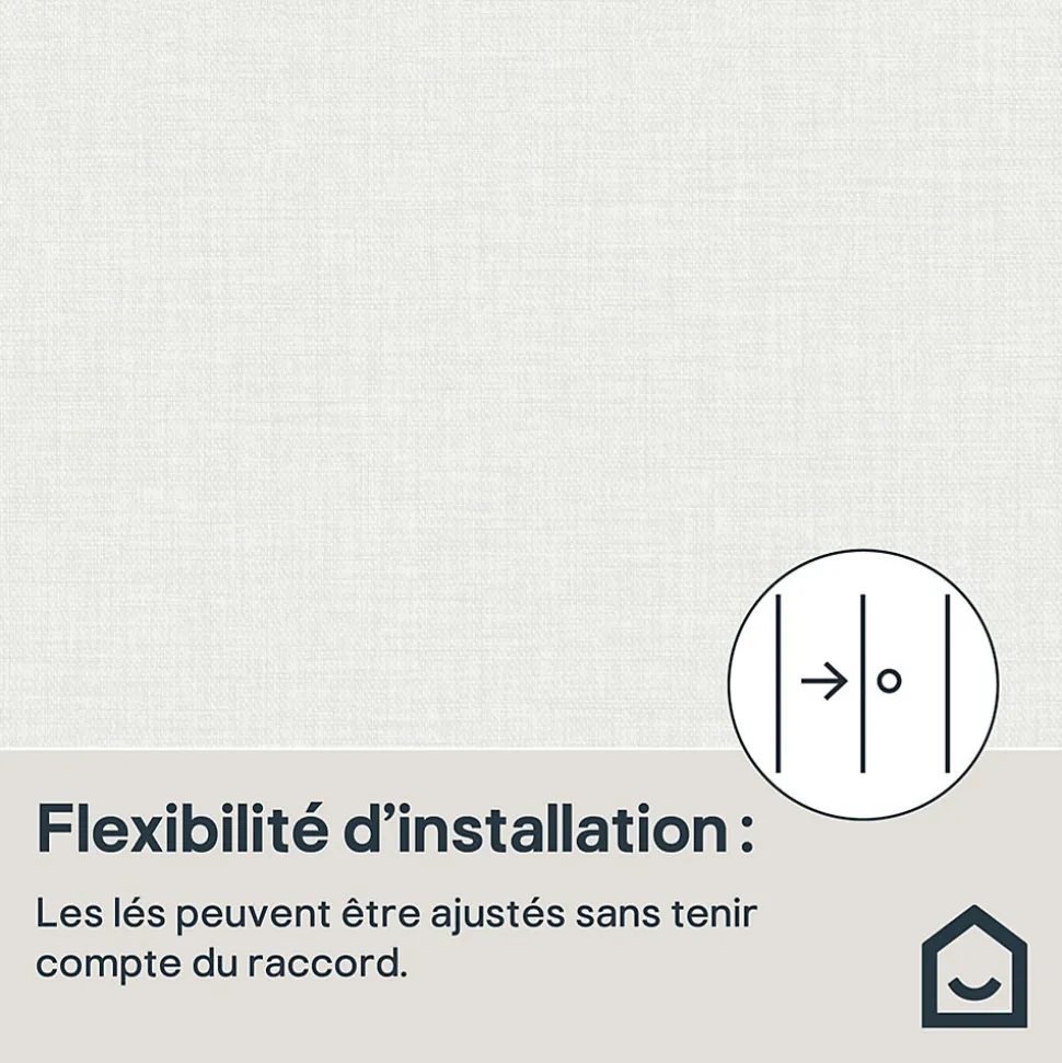 Papier peint vinyle intissé uni structuré blanc L.1000 x l.52 cm GoodHome Shung