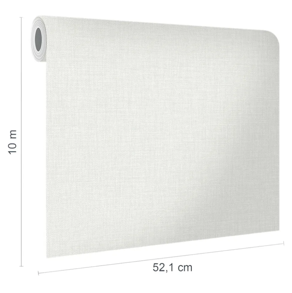 Papier peint vinyle intissé uni structuré blanc L.1000 x l.52 cm GoodHome Shung