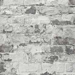 Papier peint Vinyle Intissé GoodHome Epid gris et blanc