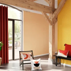 Papier peint vinyle intissé arche géométrique GoodHome jaune L.10m x l.53cm