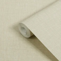 Papier peint vinyle intissé uni structuré beige L.1000 x l.52 cm GoodHome Shung