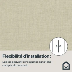 Papier peint vinyle intissé uni structuré beige L.1000 x l.52 cm GoodHome Shung