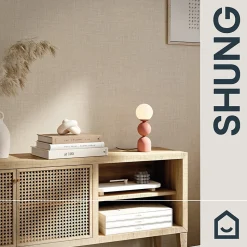 Papier peint vinyle intissé uni structuré beige L.1000 x l.52 cm GoodHome Shung