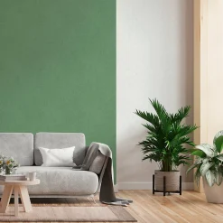 Papier peint vinyle intissé uni aspect tissu vert L.1005 x l.53cm GoodHome, Mythe