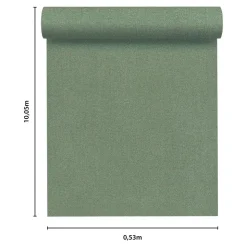 Papier peint vinyle intissé uni aspect tissu vert L.1005 x l.53cm GoodHome, Mythe