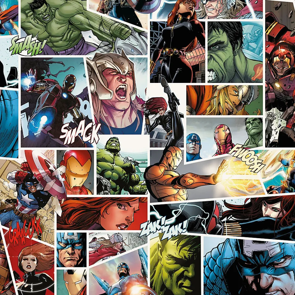 Papier peint vinyle intissé enfant Avengers Marvel L.1005 x l.53cm Komar