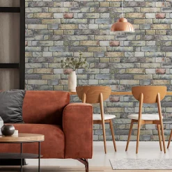 Papier peint Vinyle Intissé GoodHome Hamat rose poudré