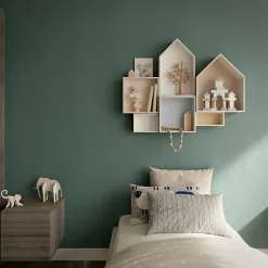 Papier peint vinyle intissé uni bleu vert L.53 x l.1005 cm GoodHome Izier