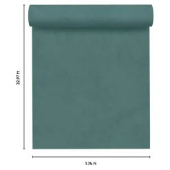 Papier peint vinyle intissé uni bleu vert L.53 x l.1005 cm GoodHome Izier