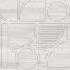 Papier peint vinyle intissé Reality Iv Lutece mat et satiné effet bois, cerclé gris, gris clair l.1005 x l.53 cm