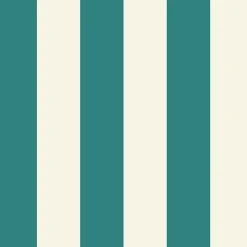 Papier peint vinyle intissé Cuisines & Bains Lutece mat et satiné rayures bleu pétrole, bleu l.1005 x l.53 cm