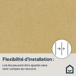 Papier peint vinyle intissé uni aspect tissu jaune moutarde L.1005 x l.53cm GoodHome, Mythe