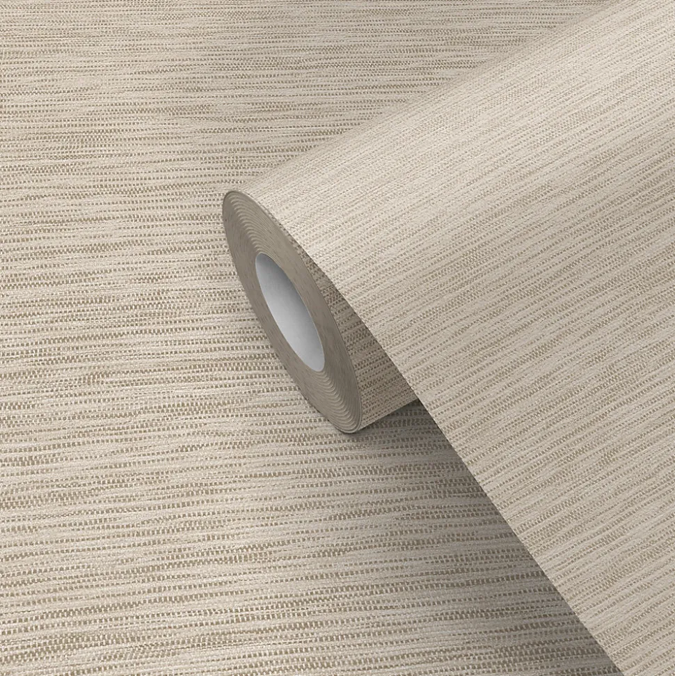 Papier peint vinyle intissé Gordo GoodHome uni texturé beige L. 10,05m x l. 0,53m