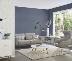 Papier peint vinyle intissé expansé pointe bleu marine L.1001 x l.53cm Rasch