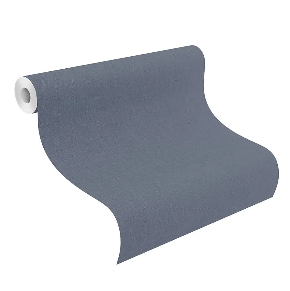 Papier peint vinyle intissé expansé pointe bleu marine L.1001 x l.53cm Rasch