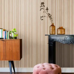 Papier peint vinyle intissé Asagiri rayures beige L.1000 x l.53cm GoodHome
