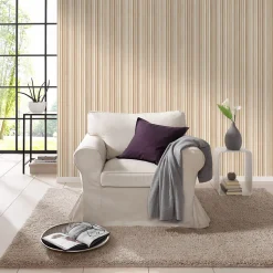 Papier peint vinyle intissé Asagiri rayures beige L.1000 x l.53cm GoodHome