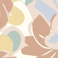 Papier peint vinyle intissé fleuri Tropimass orange L.1005 x l.53cm Lutèce
